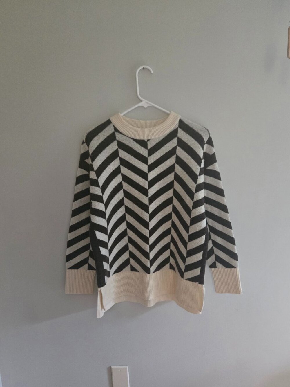 Barbour Brown and Beige Wool Sweater, Size 6